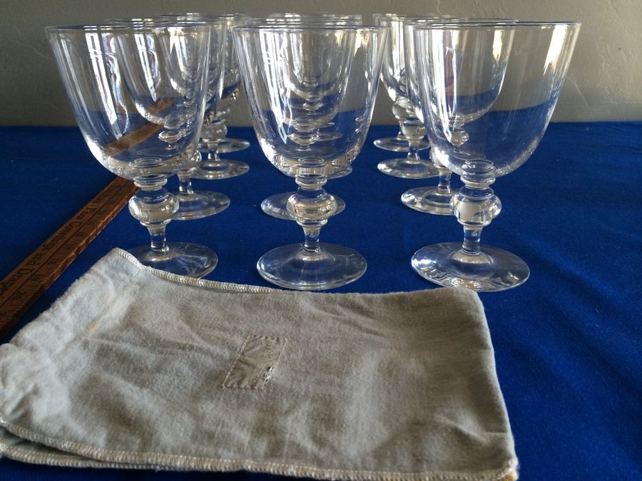 STEUBEN GLASS Water Goblets Set of 12