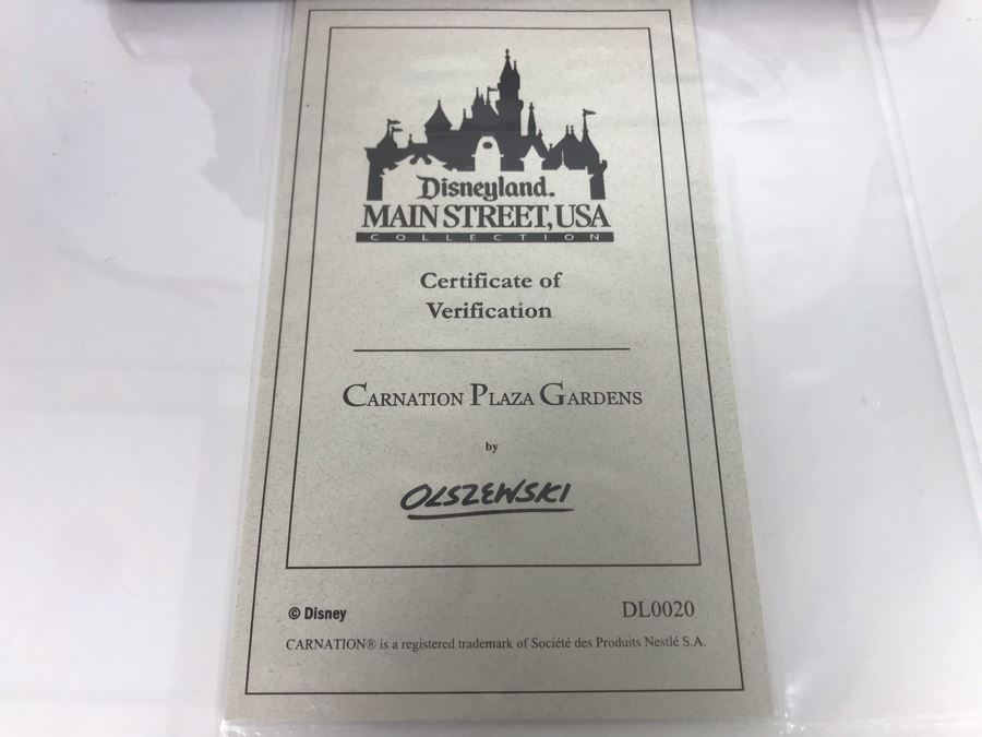 Disneyland Main Street, USA Collection: Carnation Plaza Gardens By Robert Olszewski Disney Theme Park Attraction Miniature Model With Box And Certificate Of Authenticity DL0020 11W X 11D X 5H (Last One Sold For $3,300) [Photo 15]