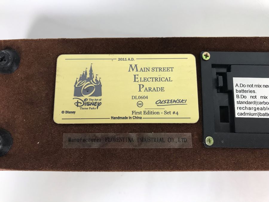 Robert Olszewski Disneyland Main Street, USA Collection: First Edition Main Street Electrical Parade (Set #4) By Robert Olszewski Disney Theme Park Attraction Miniature Model With Box And COA 10.75W X 2.75D X 3H DL0604 (Estimate $300-$700) [Photo 15]