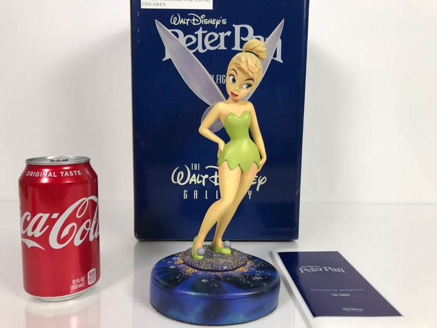 Walt Disney's Peter Pan Tink Figurine With Box Disney 2000 Markrita 10.5H [Photo 1]