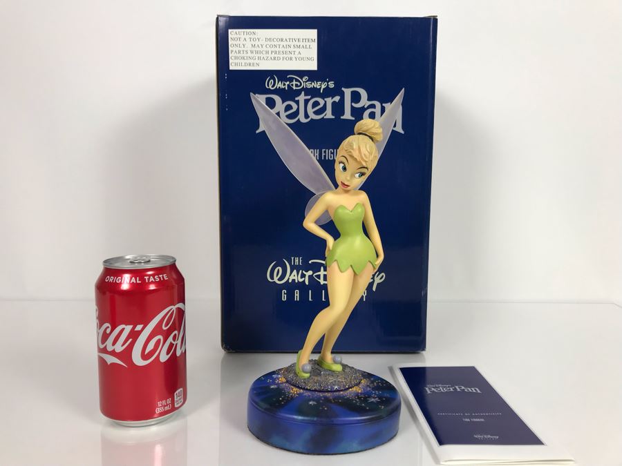Walt Disney's Peter Pan Tink Figurine With Box Disney 2000 Markrita 10.5H [Photo 4]