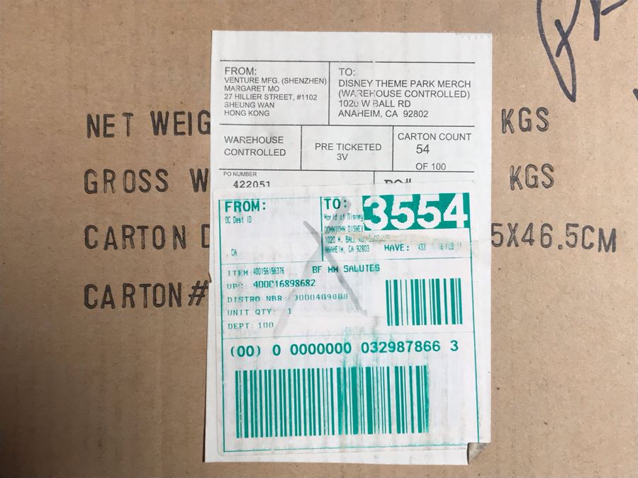 The Art Of Disney Theme Parks Large Patriotic Mickey Mouse Salutes With Box 14W X 22H [Photo 16]