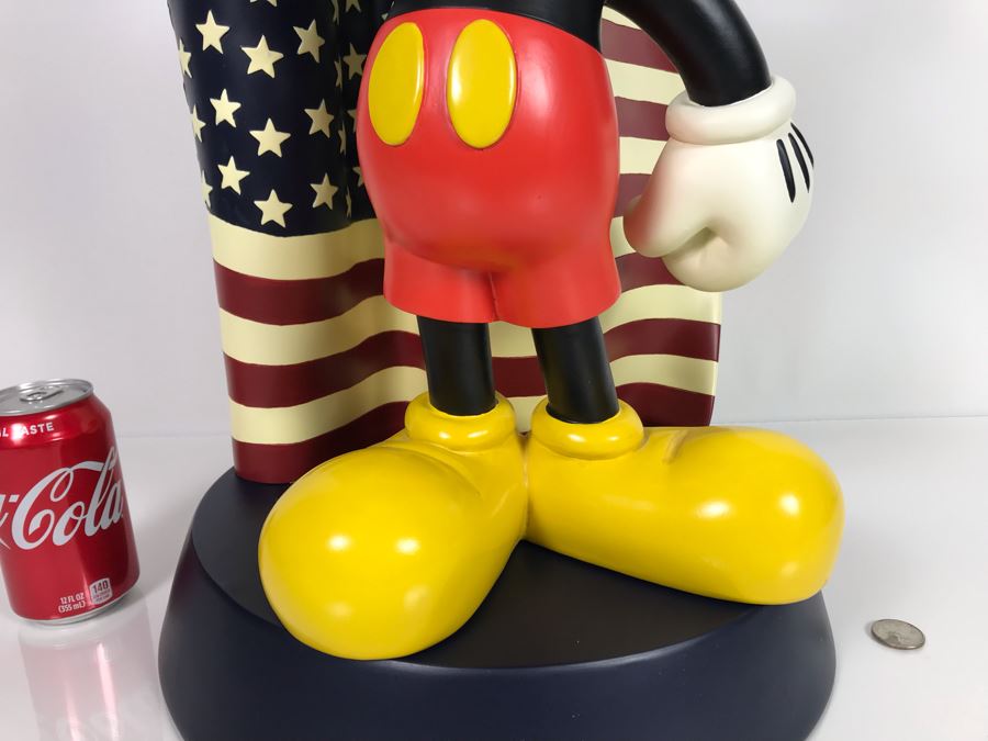 The Art Of Disney Theme Parks Large Patriotic Mickey Mouse Salutes With Box 14W X 22H [Photo 4]