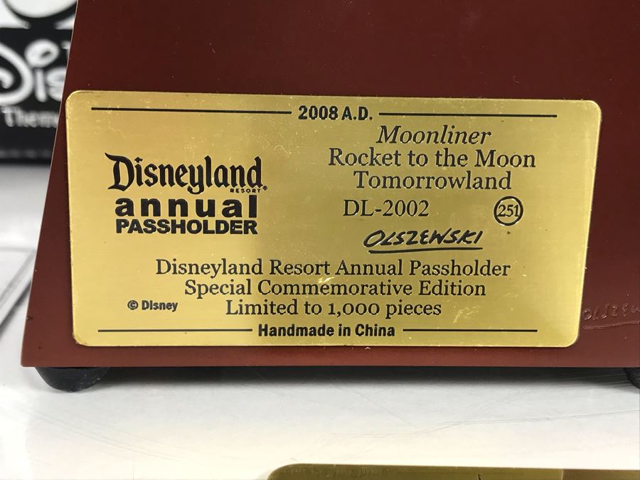 Limited Edition Disneyland Annual Passholder Moonliner Rocket To The Moon Tomorrowland DL-2002 By Robert Olszewski With Box And COA 7.25H [Photo 8]