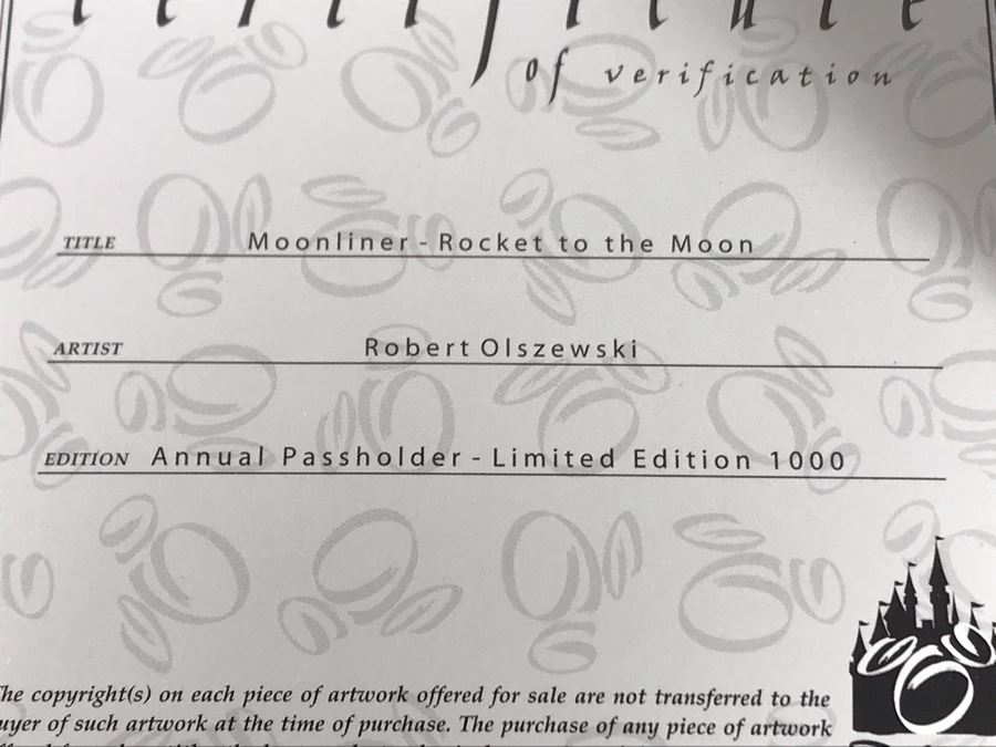 Limited Edition Disneyland Annual Passholder Moonliner Rocket To The Moon Tomorrowland DL-2002 By Robert Olszewski With Box And COA 7.25H [Photo 11]