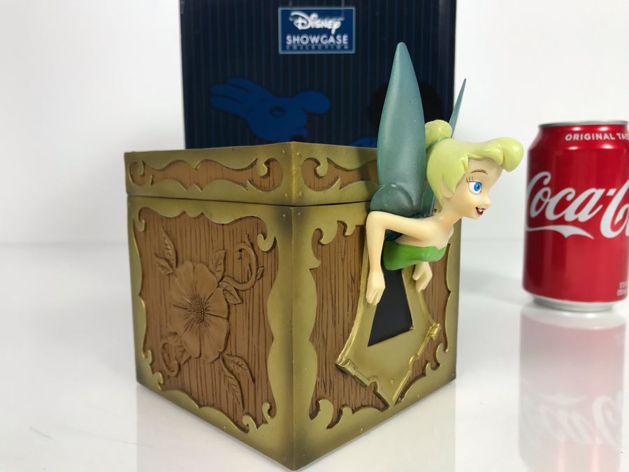 Disney Showcase Collection Tinker Bell Treasure Chest Lidded Box With Box 4017926 4W X 6.25D X 5.25H [Photo 1]