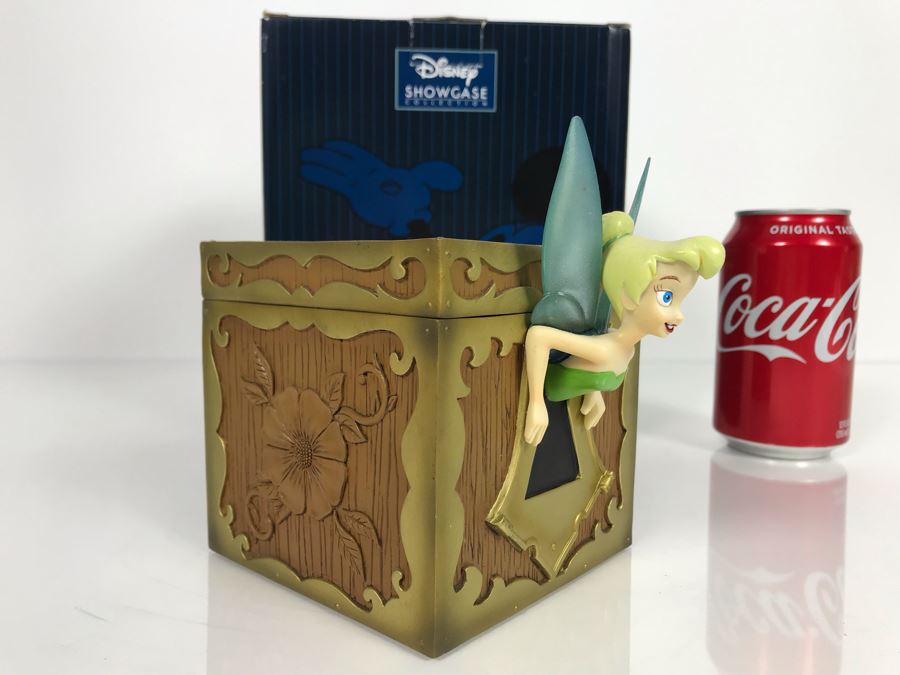 Disney Showcase Collection Tinker Bell Treasure Chest Lidded Box With Box 4017926 4W X 6.25D X 5.25H [Photo 3]