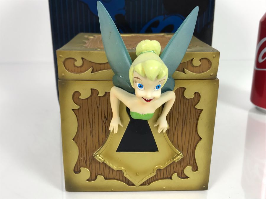 Disney Showcase Collection Tinker Bell Treasure Chest Lidded Box With Box 4017926 4W X 6.25D X 5.25H [Photo 9]