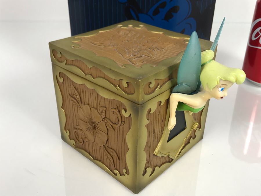 Disney Showcase Collection Tinker Bell Treasure Chest Lidded Box With Box 4017926 4W X 6.25D X 5.25H [Photo 5]