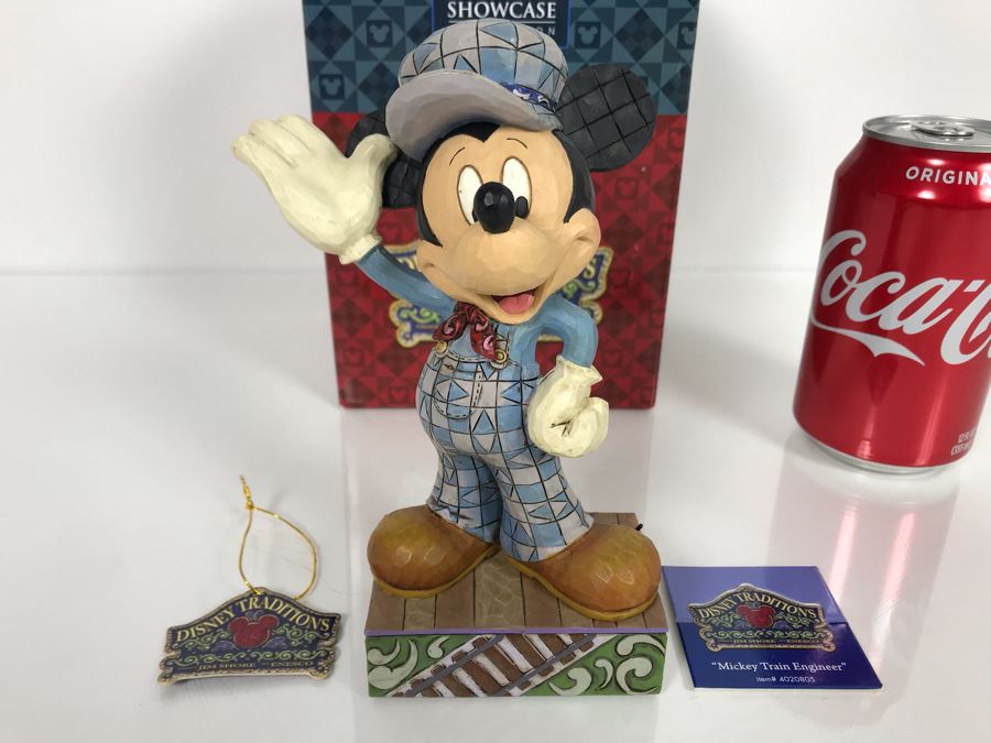 The Art Of Disney Theme Parks Walt Disney Showcase Collection 'Mickey Mouse Train Engineer' #4020805 Enesco With Box 6.25H [Photo 3]