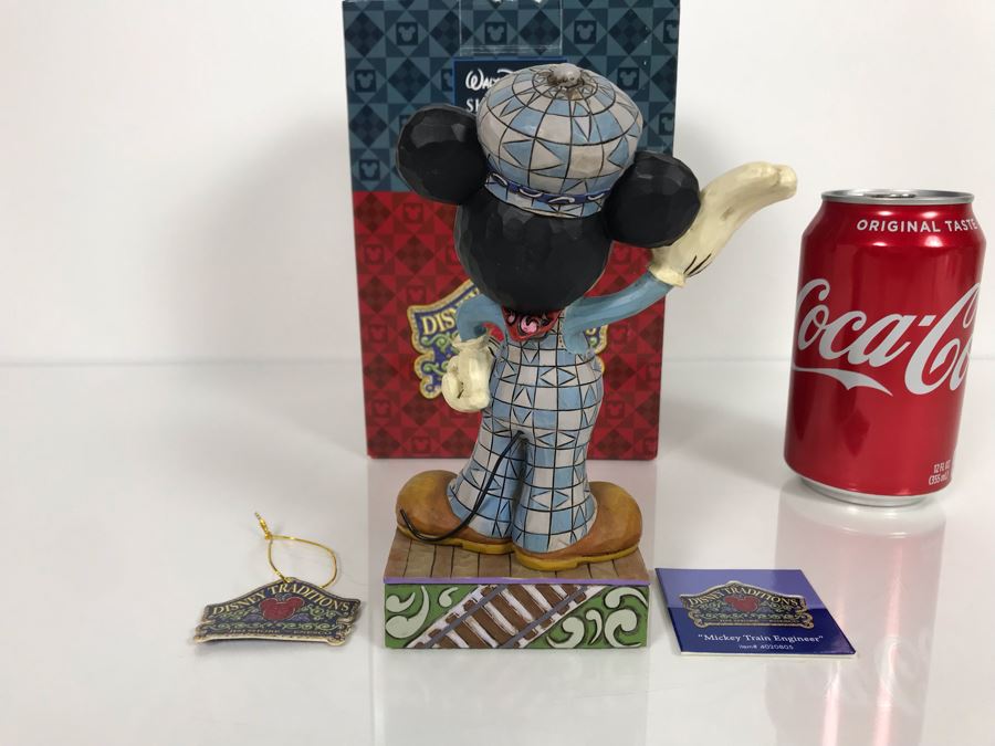 The Art Of Disney Theme Parks Walt Disney Showcase Collection 'Mickey Mouse Train Engineer' #4020805 Enesco With Box 6.25H [Photo 5]
