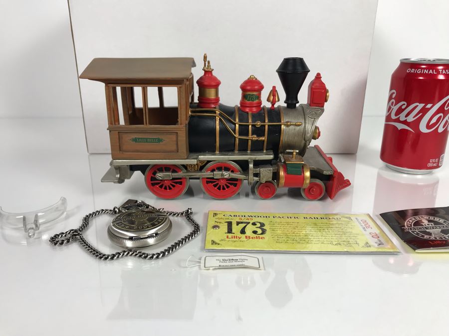 Limited Edition Carolwood Pacific Railroad No. 173 Lilly Belle Train 2002 Walt Disney Theme Park With Limited Edition Walt Disney Pocket Watch With Box [Photo 7]