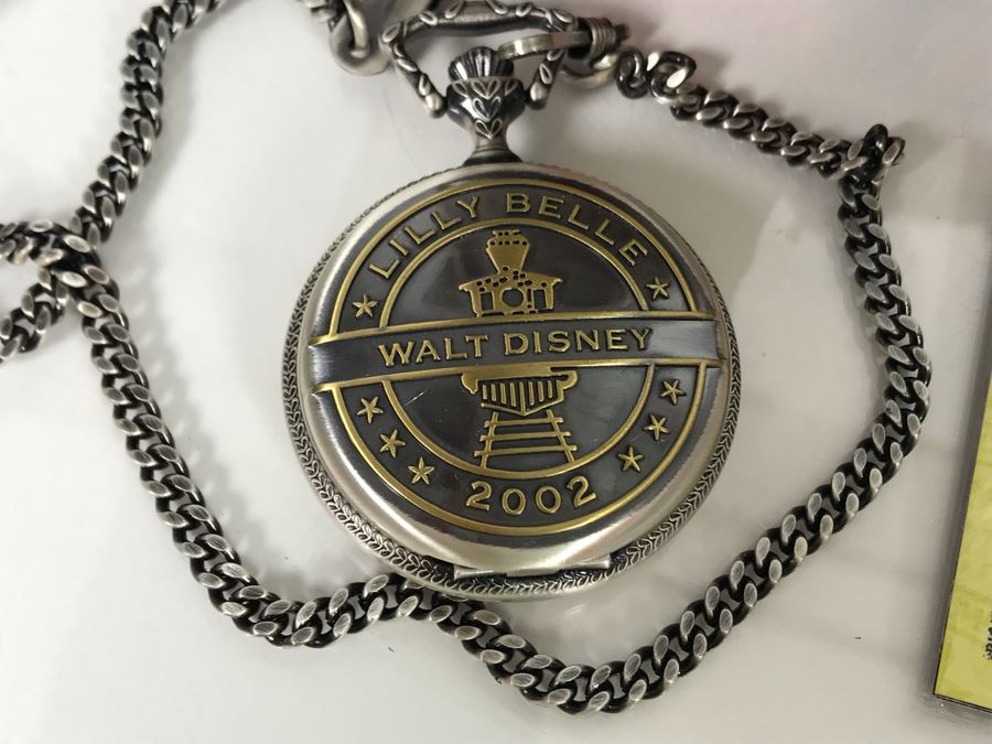Limited Edition Carolwood Pacific Railroad No. 173 Lilly Belle Train 2002 Walt Disney Theme Park With Limited Edition Walt Disney Pocket Watch With Box [Photo 3]
