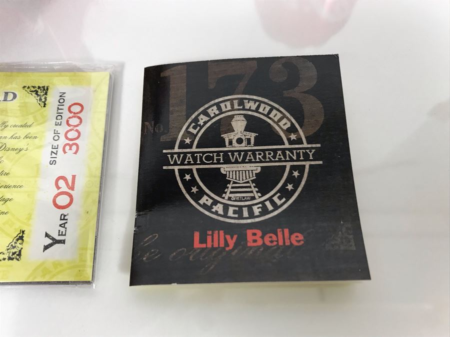 Limited Edition Carolwood Pacific Railroad No. 173 Lilly Belle Train 2002 Walt Disney Theme Park With Limited Edition Walt Disney Pocket Watch With Box [Photo 12]
