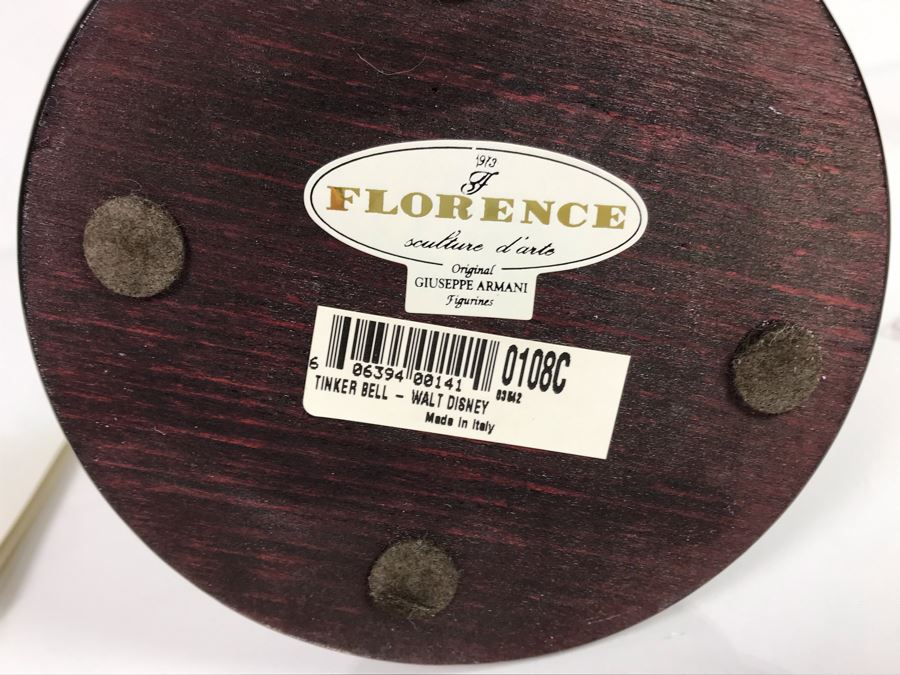 Walt Disney's Tinker Bell Sculpture Figurine By Florence Giuseppe Armani Figurine Made In Italy With Box 0108C 12'H (Estimate $450-$725) [Photo 11]