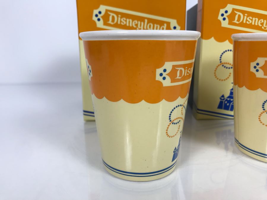 Pair Of Ceramic Reproduction 1950s Disneyland Park Paper Soda Cups 4.25'H Adapted By Kevin & Jody LE 1955 With Boxes (Estimate $200-$600) [Photo 4]