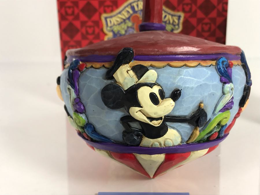 Walt Disney Showcase Collection Mickey Mouse Top 'Spinning Through The Years' From Jim Shore Disney Traditions Enesco 6'H 4016586 With Box [Photo 7]