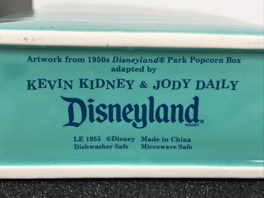 Ceramic Reproduction 1950s Disneyland Park Popcorn Box Adapted By Kevin Kidney & Jody Daily LE 1955 With Box (Estimate $100-$300) [Photo 7]