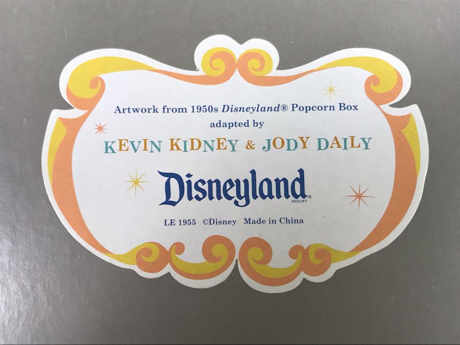 Ceramic Reproduction 1950s Disneyland Park Popcorn Box Adapted By Kevin Kidney & Jody Daily LE 1955 With Box (Estimate $100-$300) [Photo 9]