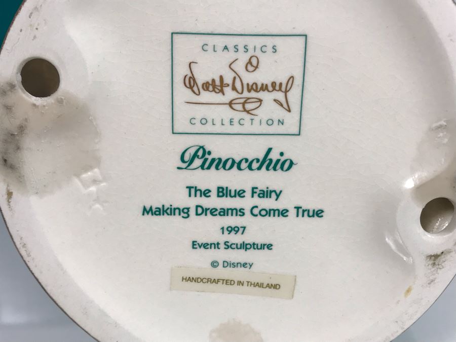 1997 Event Sculpture 'The Blue Fairy Making Dreams Come True' From Pinocchio Walt Disney Classics Collection With Box 9.5H [Photo 11]