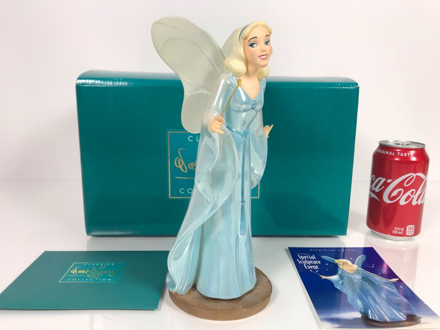 1997 Event Sculpture 'The Blue Fairy Making Dreams Come True' From Pinocchio Walt Disney Classics Collection With Box 9.5H [Photo 7]