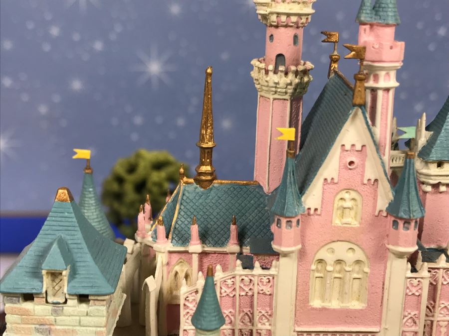 HAND SIGNED First Edition Robert Olszewski Sleeping Beauty Castle DL001 With Certificate Of Authenticity And Box (Powered By 12V Battery And AAA Battery - AAA Battery Holder Needs Replacement) 11W X 8.5D X 5.5H [Photo 21]