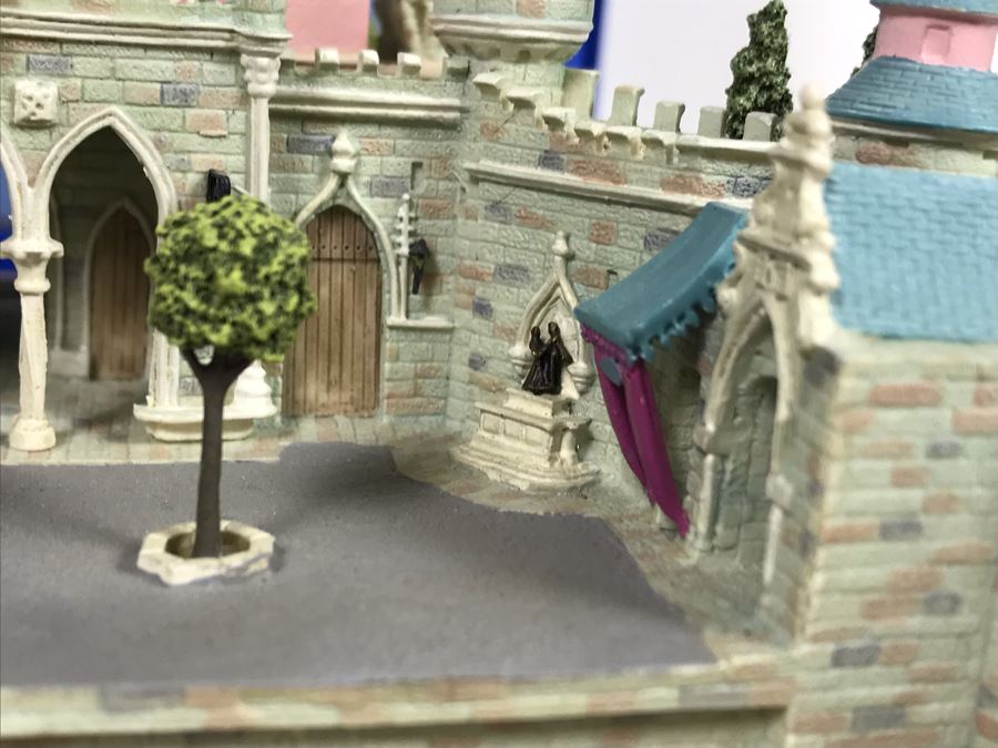 HAND SIGNED First Edition Robert Olszewski Sleeping Beauty Castle DL001 With Certificate Of Authenticity And Box (Powered By 12V Battery And AAA Battery - AAA Battery Holder Needs Replacement) 11W X 8.5D X 5.5H [Photo 20]