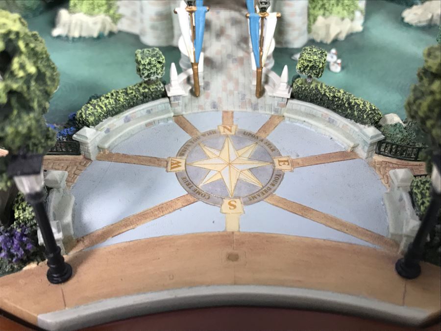 HAND SIGNED First Edition Robert Olszewski Sleeping Beauty Castle DL001 With Certificate Of Authenticity And Box (Powered By 12V Battery And AAA Battery - AAA Battery Holder Needs Replacement) 11W X 8.5D X 5.5H [Photo 8]