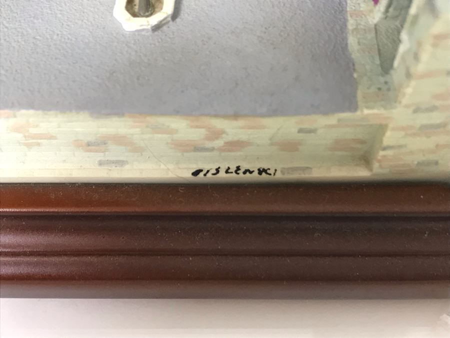 HAND SIGNED First Edition Robert Olszewski Sleeping Beauty Castle DL001 With Certificate Of Authenticity And Box (Powered By 12V Battery And AAA Battery - AAA Battery Holder Needs Replacement) 11W X 8.5D X 5.5H [Photo 17]