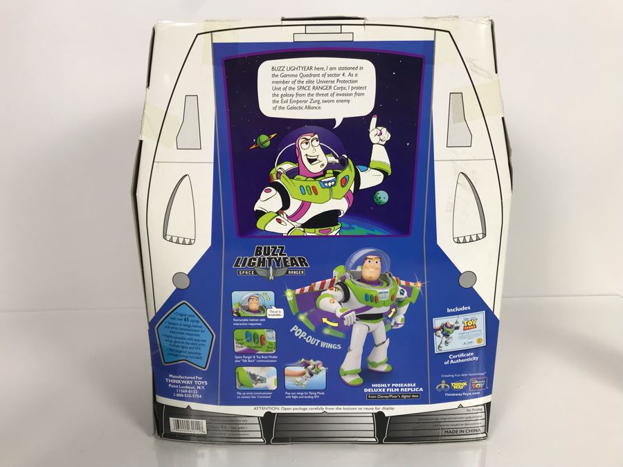 Disney PIXAR Toy Story Buzz Lightyear Space Ranger Certified Movie