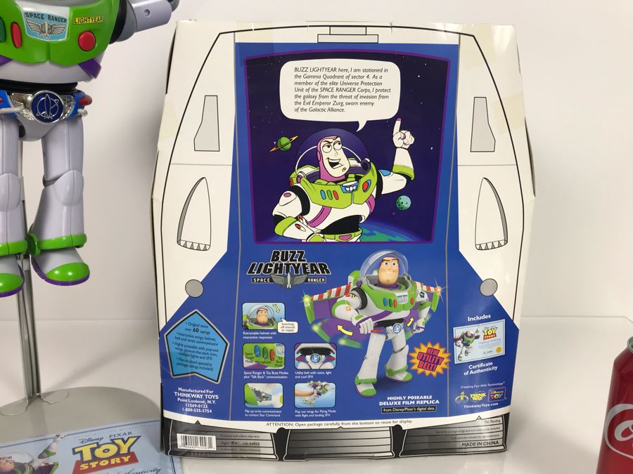 Disney Pixar Toy Story Buzz Lightyear Space Ranger With New Utility Belt Certified Movie Replica 6703