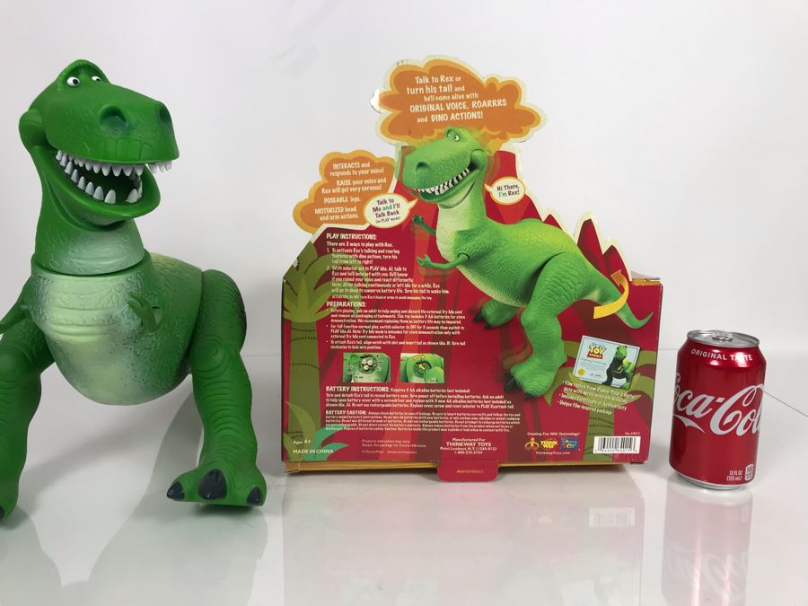 Disney PIXAR Toy Story T Rex Tyrannosaurus Dinosaur Certified Movie Replica Collector's Edition By Thinkway Toys With Box And Certificate Of Authenticity [Photo 9]