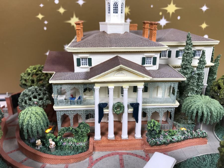 Rare HAND SIGNED By Robert Olszewski Disneyland's Haunted Mansion Ride Attraction Miniature Replica With 3 Scenes 50th Commemorative Collection With Certificate Of Authenticity And Box DL1005 (Estimate $700-$1,000) [Photo 15]