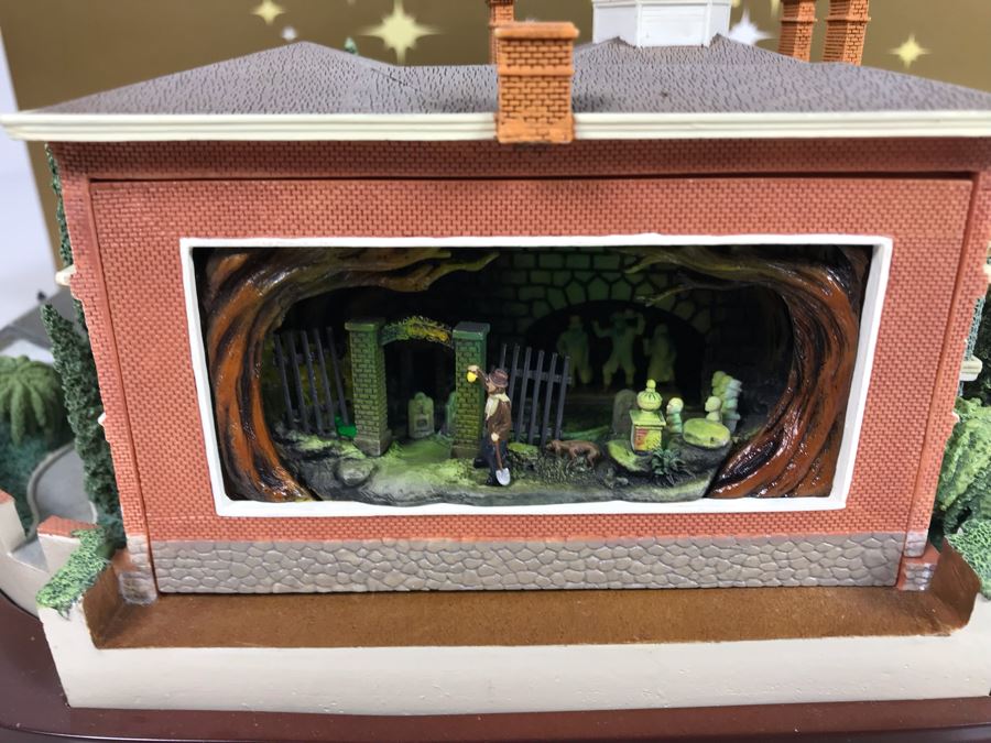 Rare HAND SIGNED By Robert Olszewski Disneyland's Haunted Mansion Ride Attraction Miniature Replica With 3 Scenes 50th Commemorative Collection With Certificate Of Authenticity And Box DL1005 (Estimate $700-$1,000) [Photo 4]