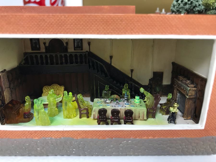 Rare HAND SIGNED By Robert Olszewski Disneyland's Haunted Mansion Ride Attraction Miniature Replica With 3 Scenes 50th Commemorative Collection With Certificate Of Authenticity And Box DL1005 (Estimate $700-$1,000) [Photo 7]