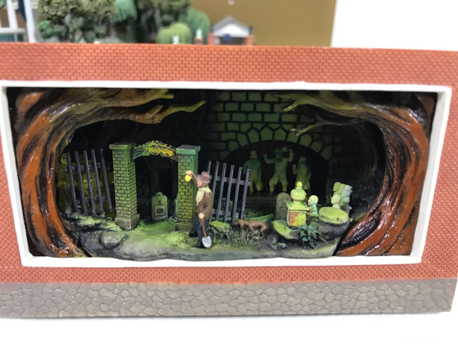 Rare HAND SIGNED By Robert Olszewski Disneyland's Haunted Mansion Ride Attraction Miniature Replica With 3 Scenes 50th Commemorative Collection With Certificate Of Authenticity And Box DL1005 (Estimate $700-$1,000) [Photo 11]