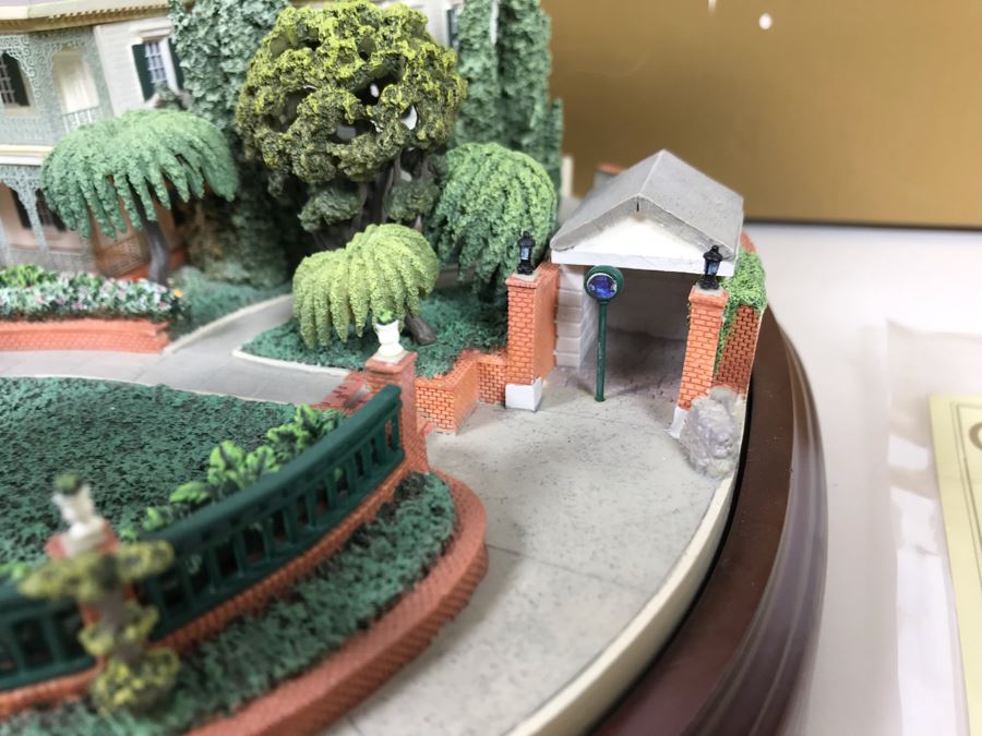 Rare HAND SIGNED By Robert Olszewski Disneyland's Haunted Mansion Ride Attraction Miniature Replica With 3 Scenes 50th Commemorative Collection With Certificate Of Authenticity And Box DL1005 (Estimate $700-$1,000) [Photo 17]