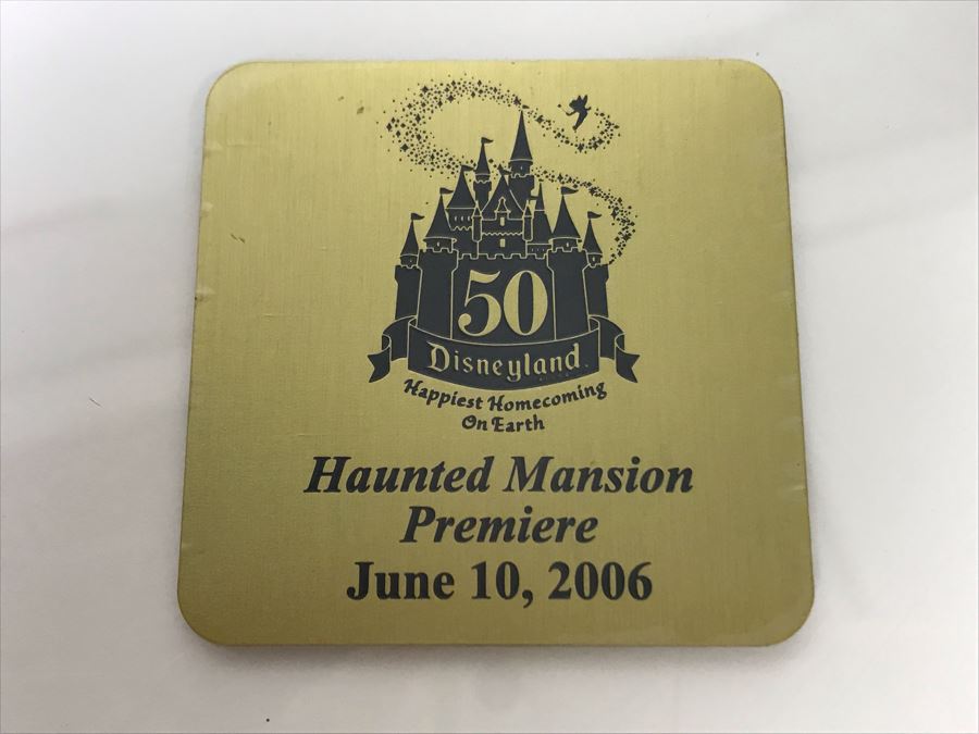 Rare HAND SIGNED By Robert Olszewski Disneyland's Haunted Mansion Ride Attraction Miniature Replica With 3 Scenes 50th Commemorative Collection With Certificate Of Authenticity And Box DL1005 (Estimate $700-$1,000) [Photo 26]