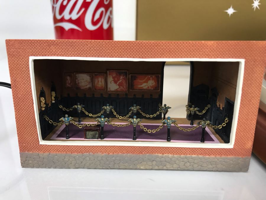 Rare HAND SIGNED By Robert Olszewski Disneyland's Haunted Mansion Ride Attraction Miniature Replica With 3 Scenes 50th Commemorative Collection With Certificate Of Authenticity And Box DL1005 (Estimate $700-$1,000) [Photo 18]