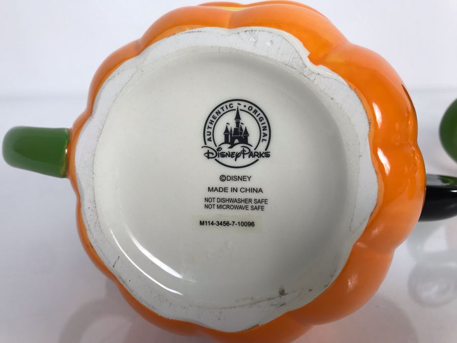 (2) Disney Parks Large 'Happy Halloween' Pumpkin Mugs And (2) Small 'Happy Halloween' Pumpkin Mugs [Photo 8]