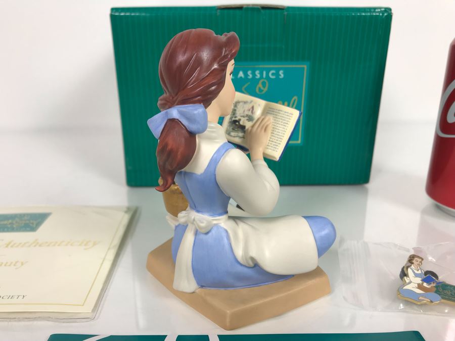 Bookish Beauty Belle Sculpture From Disney's Beauty And The Beast Walt Disney Classics Collection 2005 Walt Disney Collectors Society With Certificate Of Authenticity And Box By Dusty Horner [Photo 4]