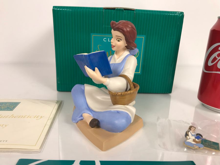 Bookish Beauty Belle Sculpture From Disney's Beauty And The Beast Walt Disney Classics Collection 2005 Walt Disney Collectors Society With Certificate Of Authenticity And Box By Dusty Horner [Photo 3]