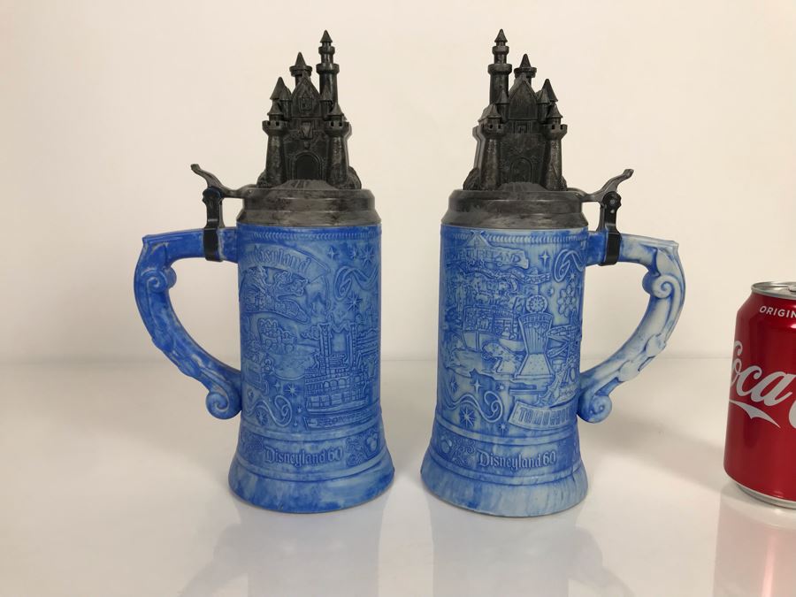 (2) Disneyland 60th Anniversary Plastic Steins [Photo 2]