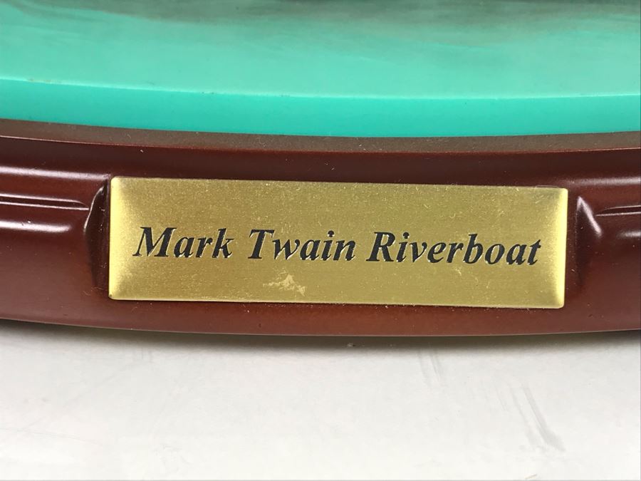 Rare HAND SIGNED By Robert Olszewski Disneyland's Mark Twain Riverboat Ride Attraction Miniature Replica Commemorative Edition With Box DL1003 (Estimate $600-$900) [Photo 4]