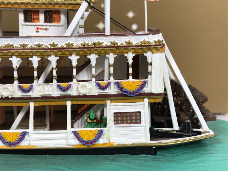 Rare HAND SIGNED By Robert Olszewski Disneyland's Mark Twain Riverboat Ride Attraction Miniature Replica Commemorative Edition With Box DL1003 (Estimate $600-$900) [Photo 6]