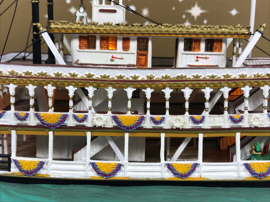 Rare HAND SIGNED By Robert Olszewski Disneyland's Mark Twain Riverboat Ride Attraction Miniature Replica Commemorative Edition With Box DL1003 (Estimate $600-$900) [Photo 7]
