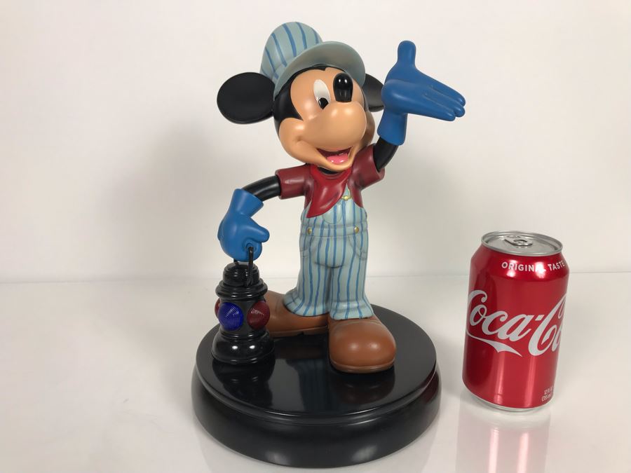 Disney Theme Park Merchandise Mickey Train Engineer Sculpture The Art Of Disney By Costa Alavezos With Box [Photo 3]