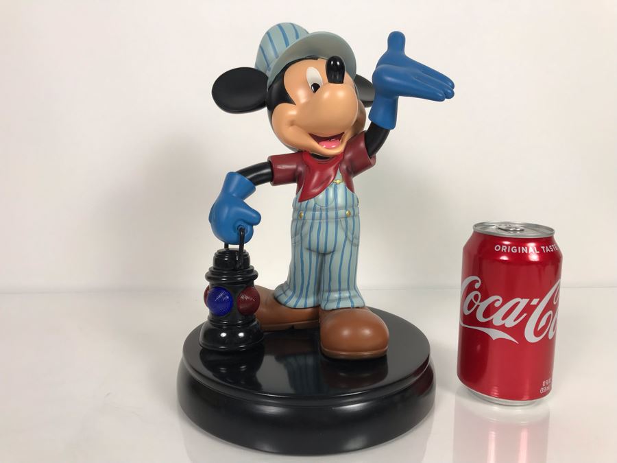 Disney Theme Park Merchandise Mickey Train Engineer Sculpture The Art Of Disney By Costa Alavezos With Box [Photo 4]