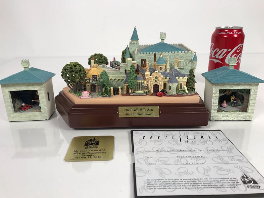 Rare HAND SIGNED By Robert Olszewski First Edition Disneyland's Mr. Toad's Wild Ride Alice In Wonderland Attraction Miniature Replica With Certificate Of Authenticity And Box DL1009 The Art Of Disney Theme Parks (Estimate $600-$1,000) [Photo 5]