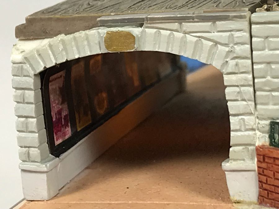 Rare HAND SIGNED By Robert Olszewski First Edition Disneyland's Main Street Station Train Attraction Miniature Replica With Certificate Of Authenticity And Box DL009 Disneyland Main Street USA (Note: Slight Damage To Left Tunnel - Estimate $600-$1,000) [Photo 13]